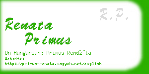 renata primus business card
